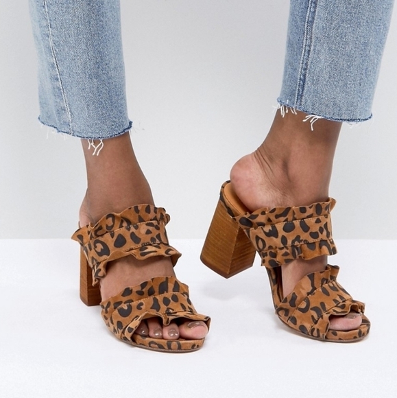 Free People | Cheetah‎ Heel Sandals, size 10.5 - Picture 1 of 8